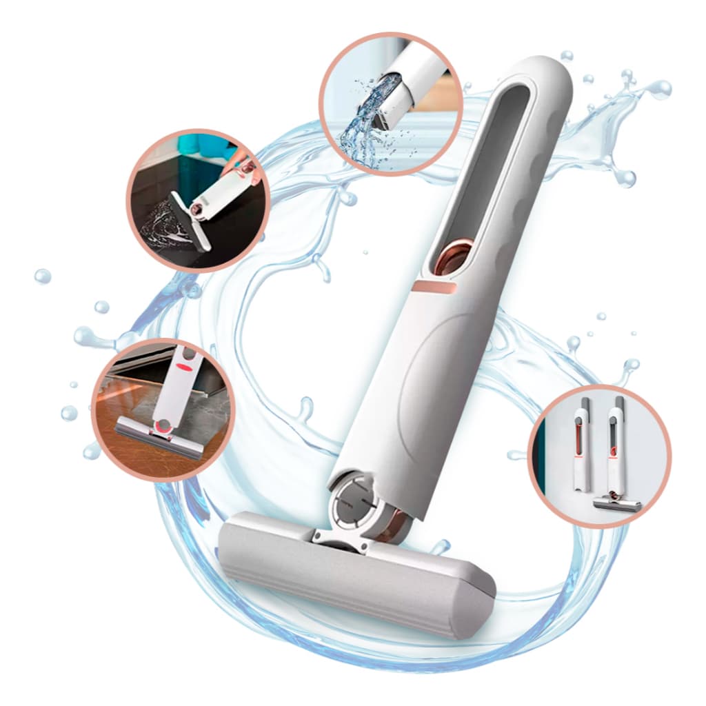 Mini Mop Rodinho Limpa Pia Mesa Limpeza Absorve E Espreme