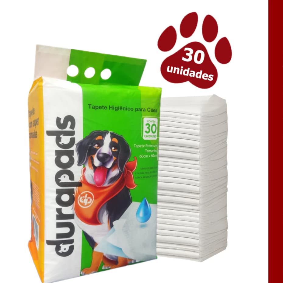 Tapete Higiênico para Cães 60x80cm Super Absorvente – 30 Unidades