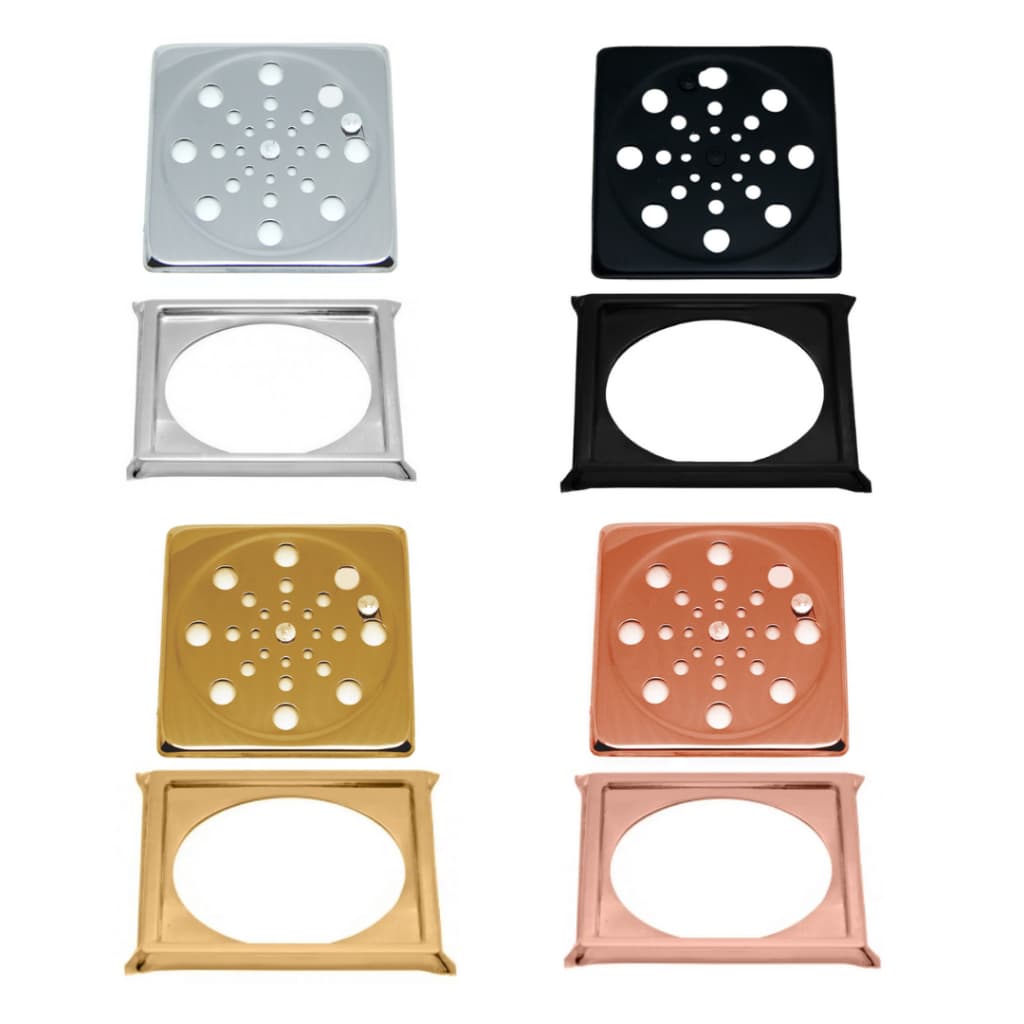 Tampa Ralo e Porta Grelha Quadrado 10cm Abre/ Fecha Inox