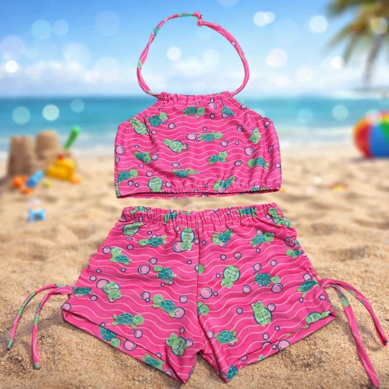 Biquini SUNSET Infantil Menina Roupa de Praia e Roupa de Piscina e Roupa de Banho