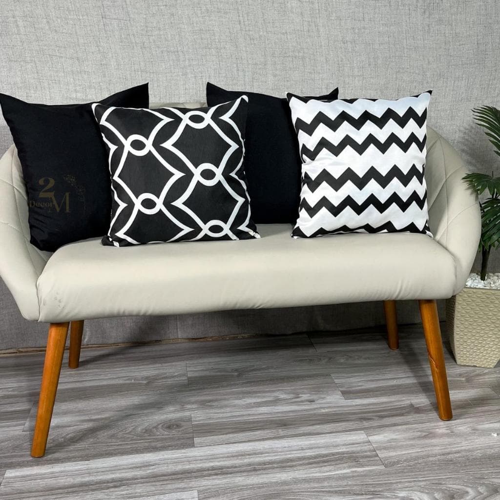 KIT COM 4 ALMOFADAS CHEIAS PARA SOFÁ QUARTO OU SALA 45x45cm