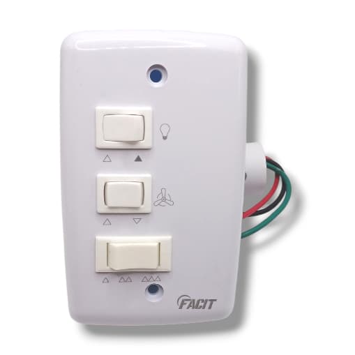 Chave Controle Capacitivo 127v 3 Velocidades Para Ventilador 1 Luz C/ Capacitor
