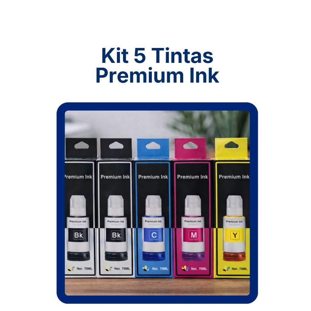 Kit 5 Tinta Para Epson L4150 L4160 L4260 L6161 L6191 L6171 L3150 L3250 L3110 L1250 L5290