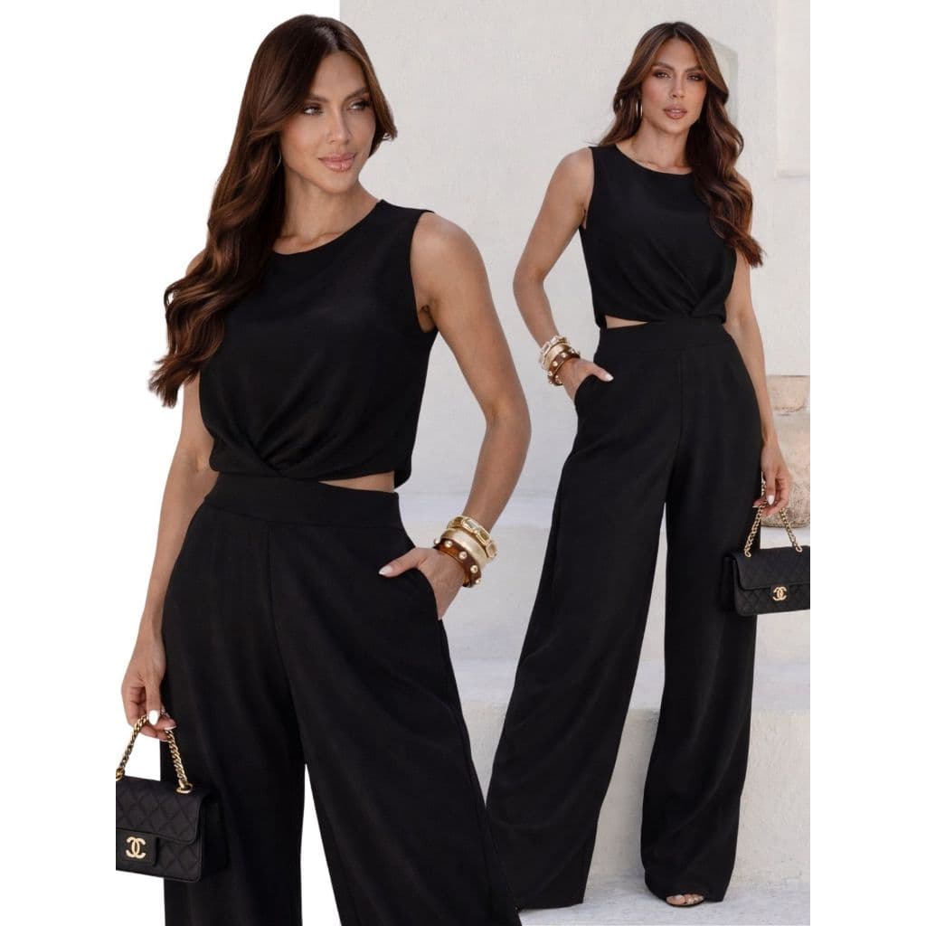 Macacão Feminino Alfaiataria Longo Elegante Clássico Confortável Moderno