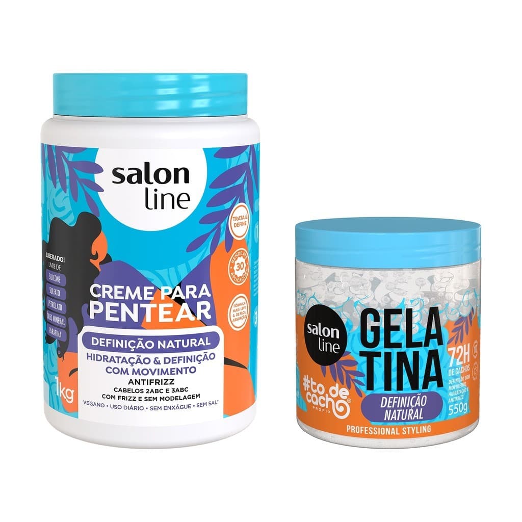 Kit Definição Natural com Creme para Pentear e Gelatina #todecacho