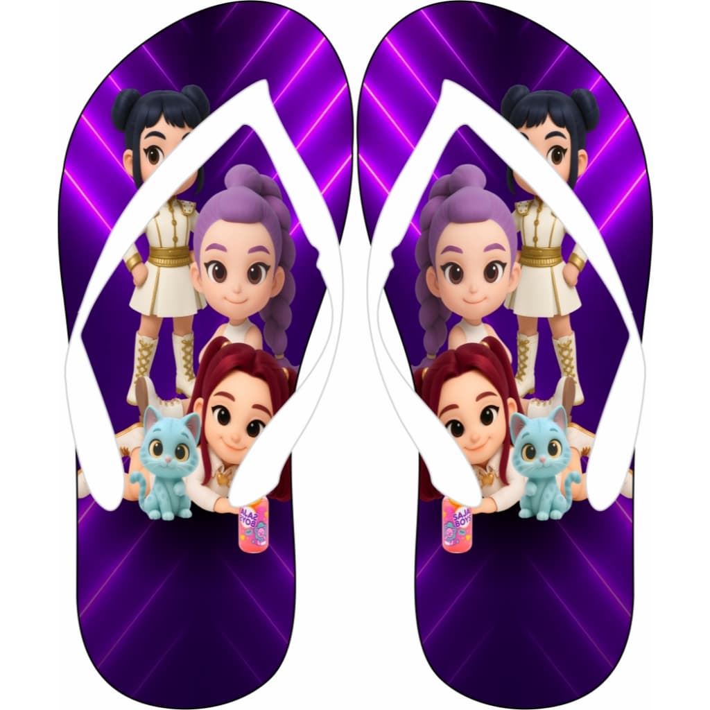 Chinelo Guerreiras k-pop adulto e infantil.