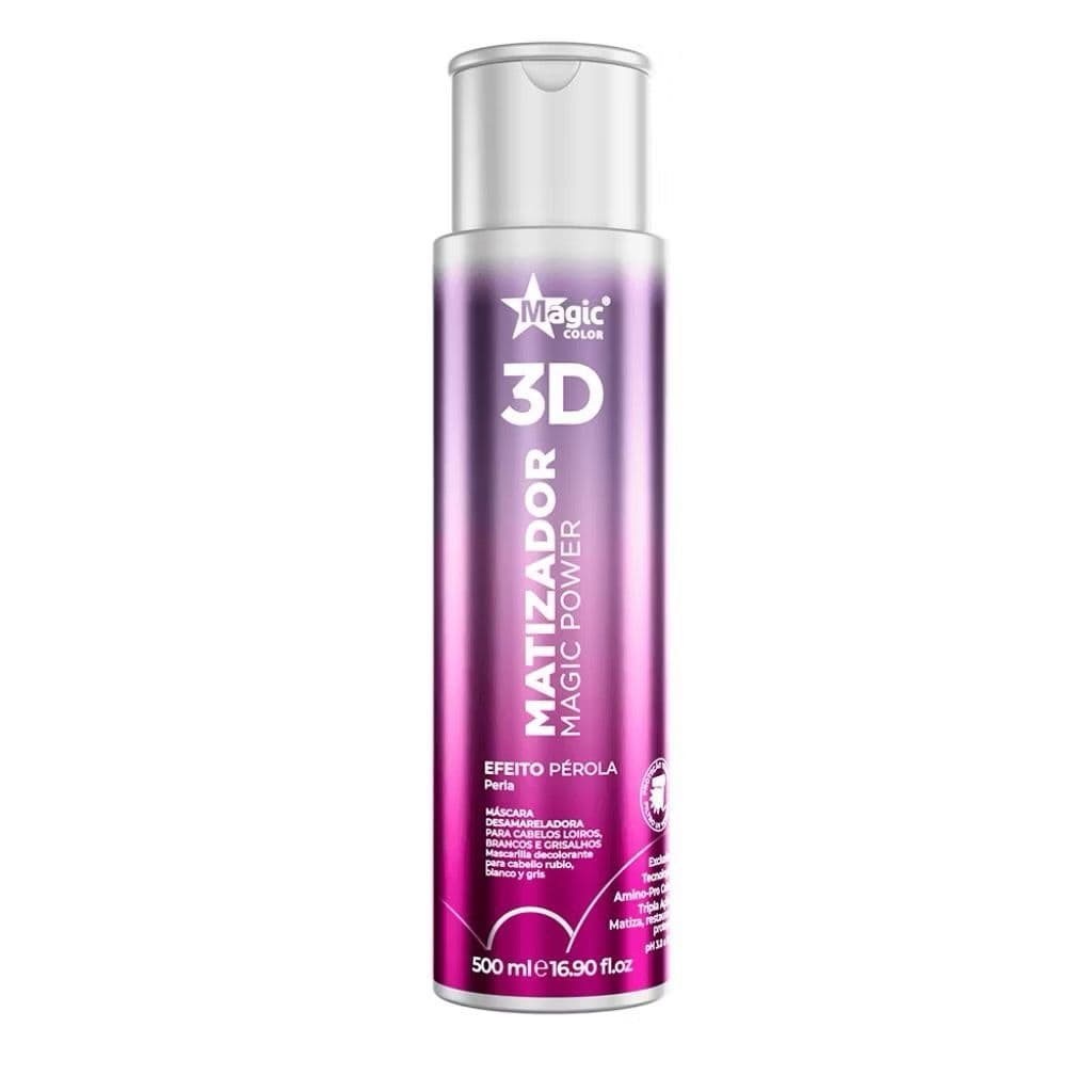 Magic Color Matizador Magic Power Efeito Pérola 500ml Desamarelador 3D Cabelos Loiros Descoloridos