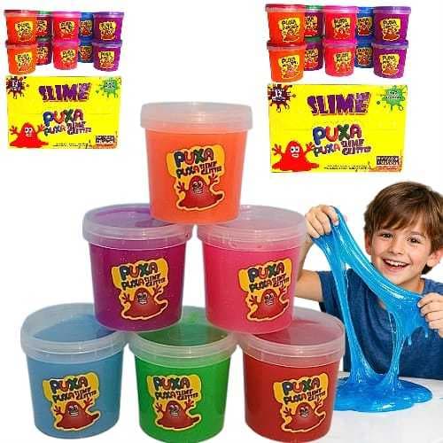 PUXA PUXA SLIME GLITTER 180g UNIDADE