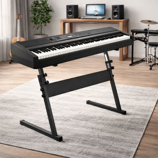 Suporte de Teclado em Z Musical Rack Estante Apoio Piano Pedestal Resistente Forte