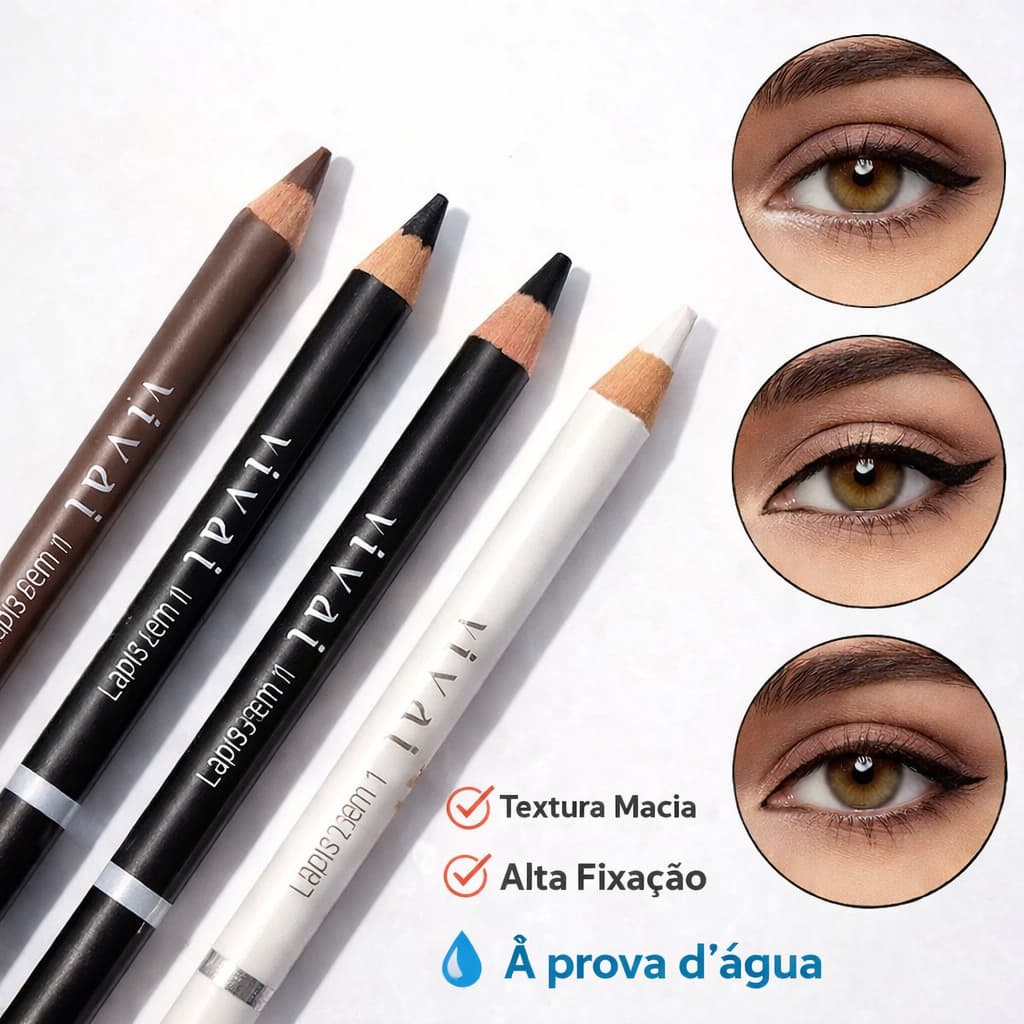 Lápis de Olho e Sobrancelha Vivai | Longa Duração