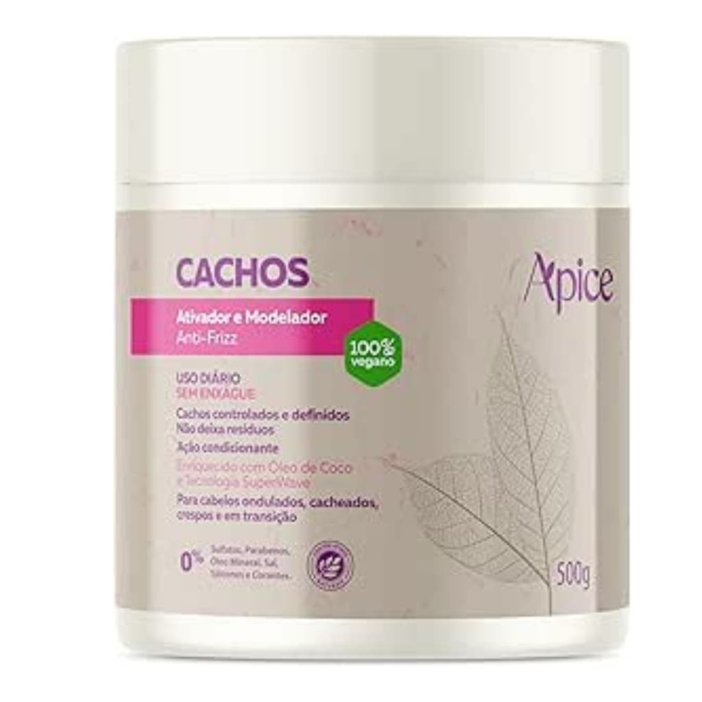 Apice Apse Ativador e Modelador Antifrizz Cachos 500g Cabelos Cacheados