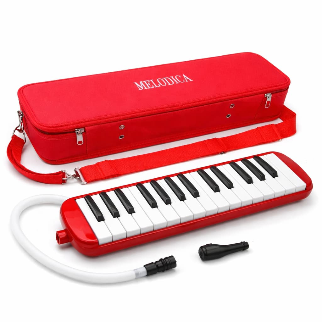 Melódica Profissional 32 Teclas Kit Completo com Estojo Rígido, Mangueira e Bocal para Estudo e Apresentação