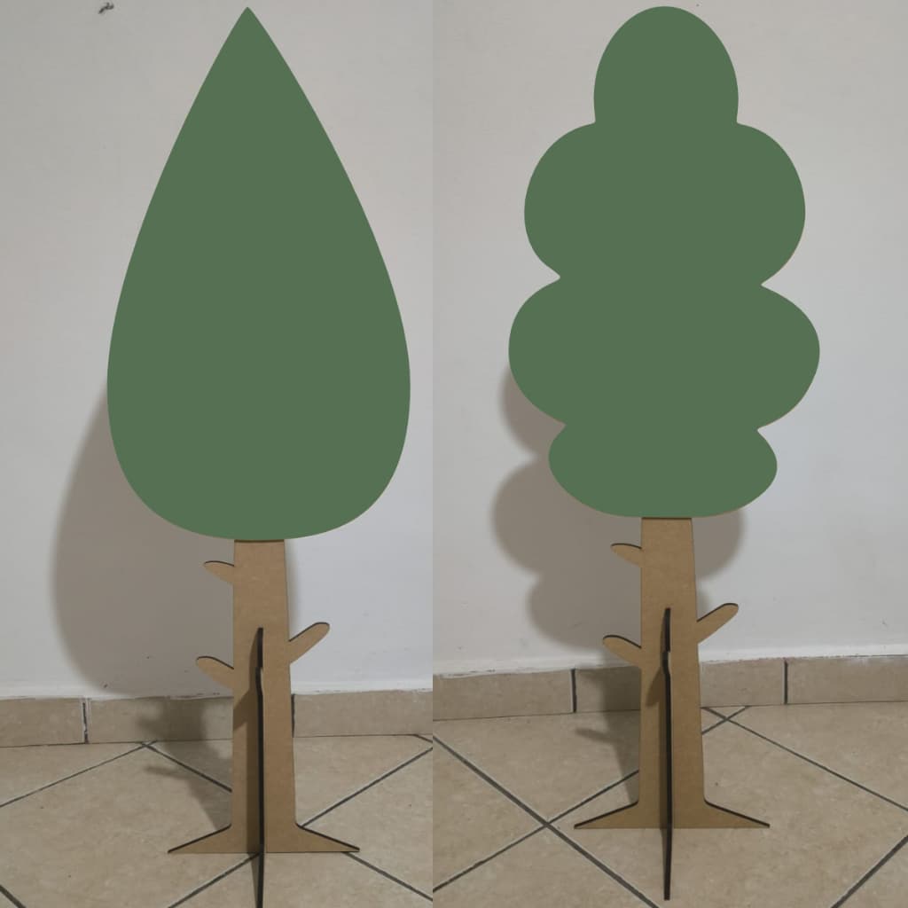 Árvore Verde 110cm de altura MDF Decoração Cenários Eventos Festas Pronta entrega!!Promoção