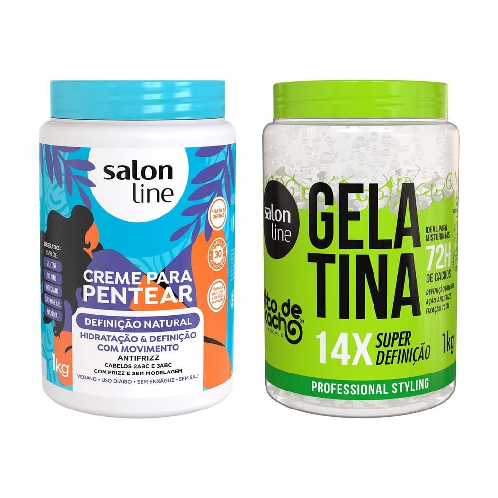 Kit Super Definição com Creme para Pentear e Gelatina