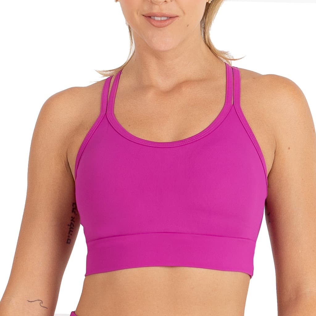 Top Feminino Para Academia Com Bojos Removíveis de Alça