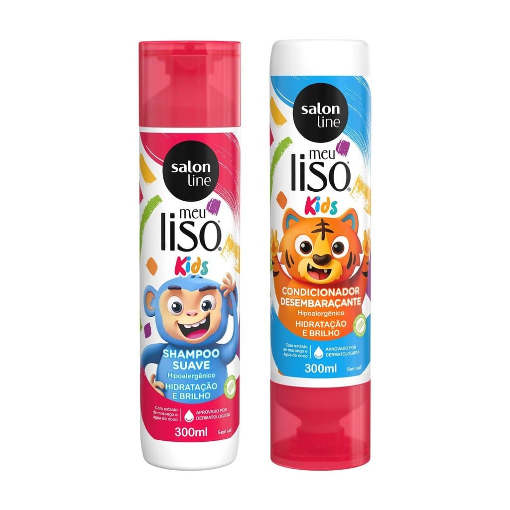 Kit Kids Shampoo e Condicionador Meu Lisinho Salada de Frutas Salon Line
