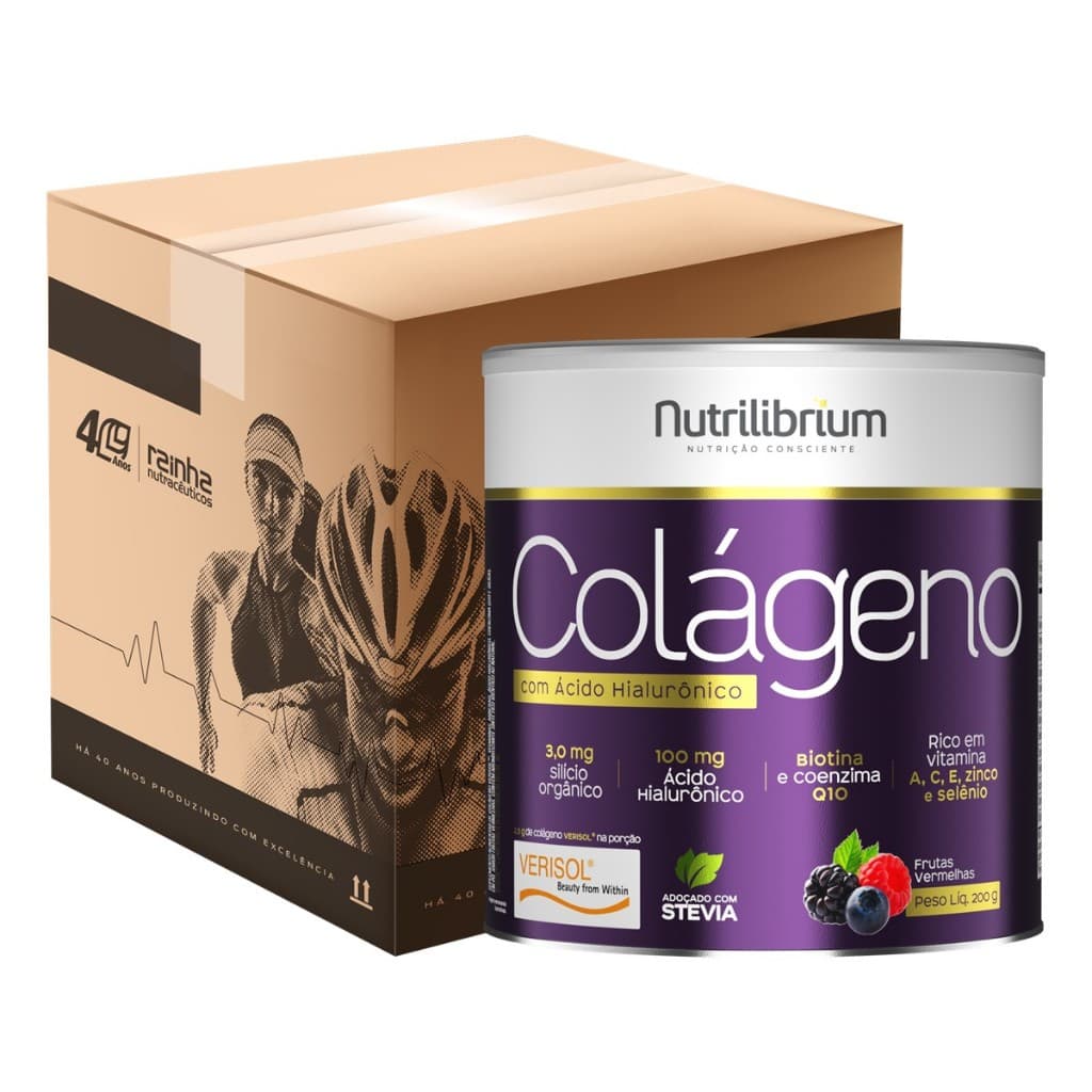 Kit 9x Colágeno Verisol Ácido Hialurônico 200g Nutrilibrium