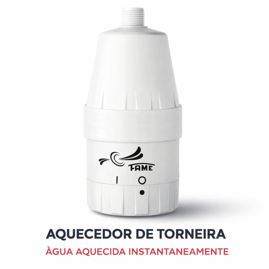 Aquecedor Elétrico Fame 220v 5400w Pia Lavatório Torneira Branco 220v