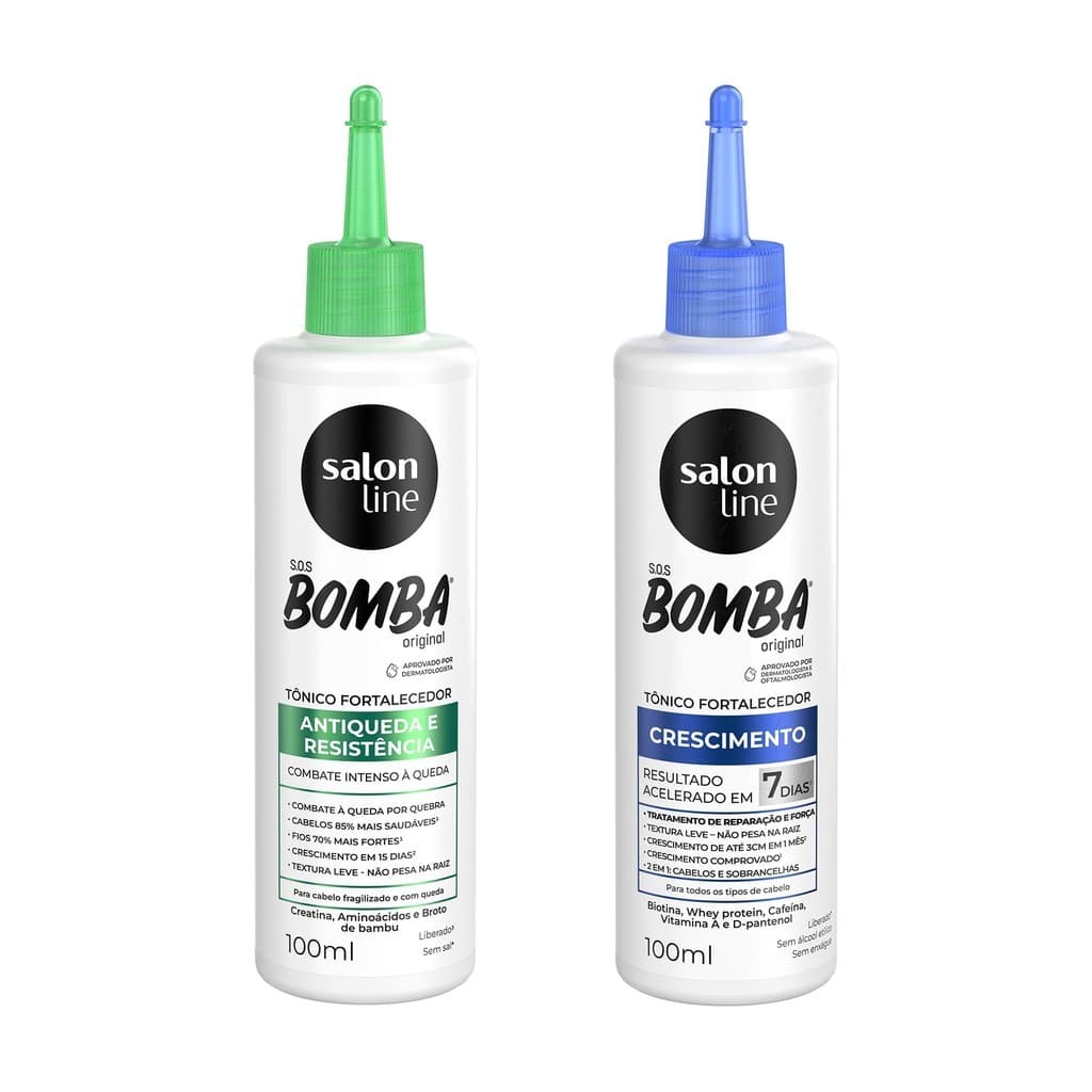 Kit Tônicos SOS Bomba Crescimento Acelerado + Antiqueda Salon Line