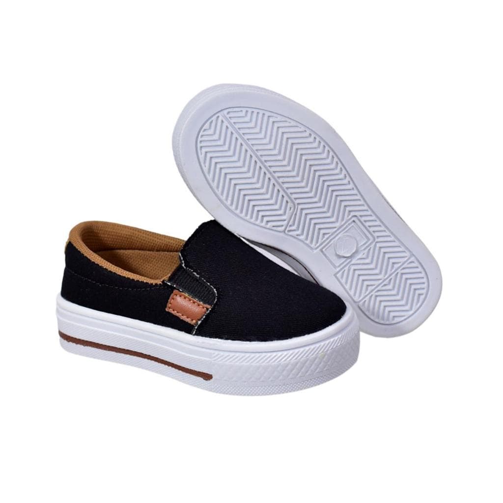 Tênis Slipe Baby  Sapatênis Lona infantil Calce Facil Confortável Leve Menino