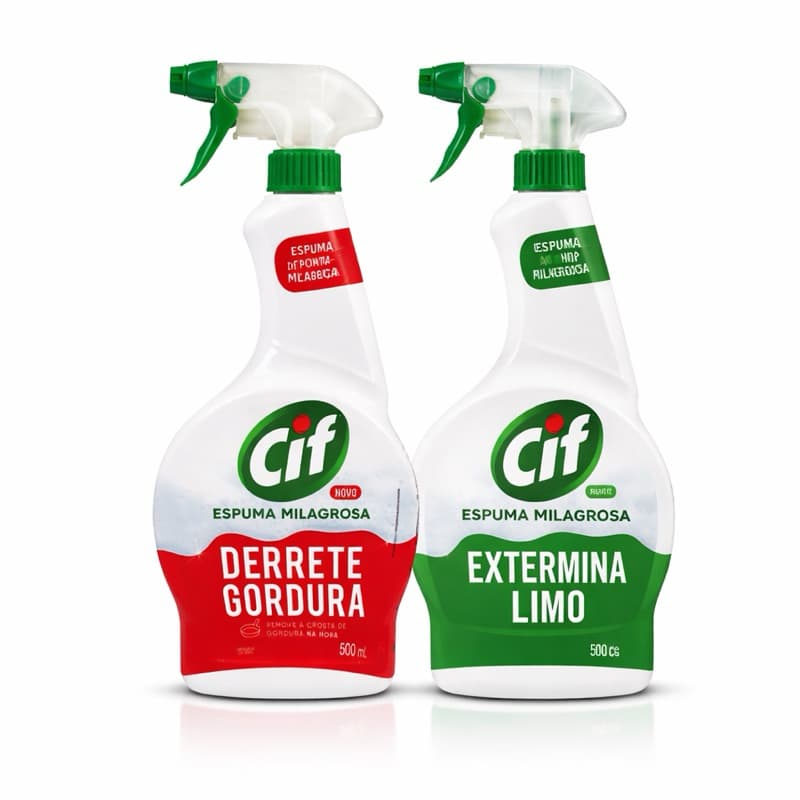 🧽✨ Kit Cif Espuma Milagrosa – Derrete Gordura + Extermina Limo (2 Unidades – 500ml)