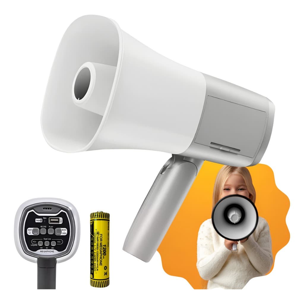 Megafone Portátil Profissional Gravador Definicao Sirene B-MAX BM-F943