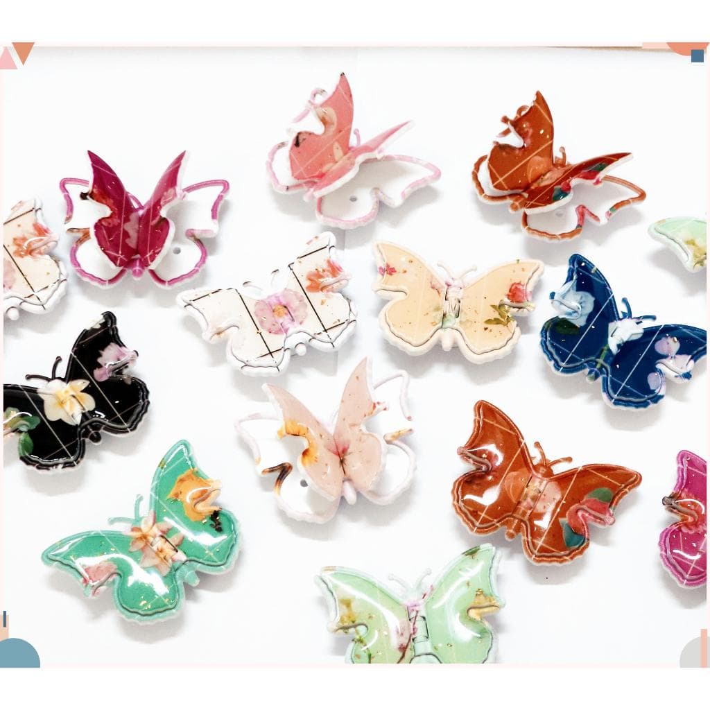 POPCLIP Suporte de Celular Borboleta Acessório Estético, Resina Brilhante, Design Delicado e Fashion