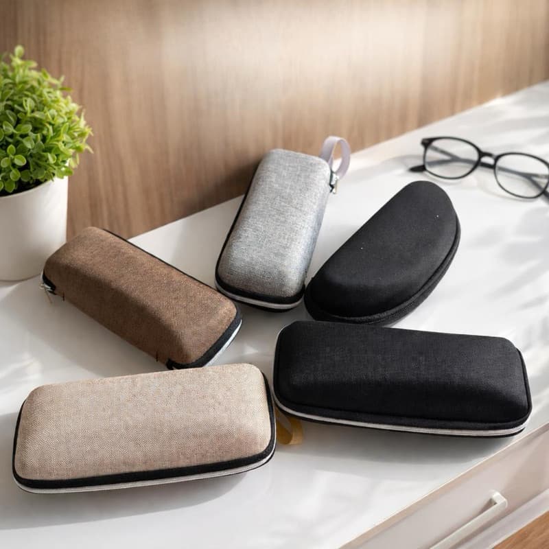 Kit 2 Estojo para Óculos de Sol Case Grau com Ziper Resistente Feminino Masculino Grande Rigida