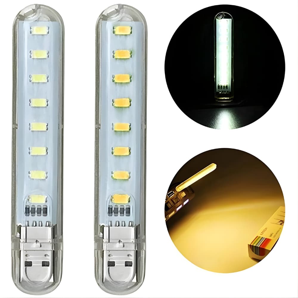 Kit 10 Luminaria Led usb De Leitura Brilhante Luz USB Mini Portátil DC5V Ultra Lights