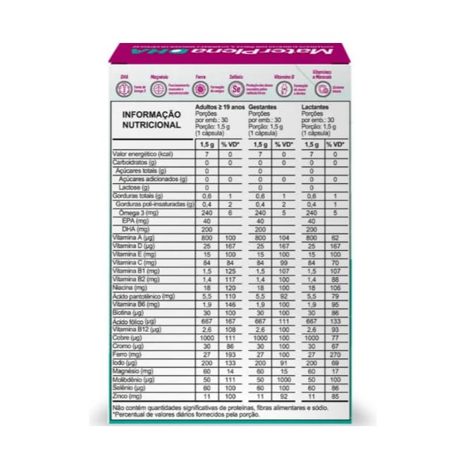 Materplena D.h.a Com 30 Cáps