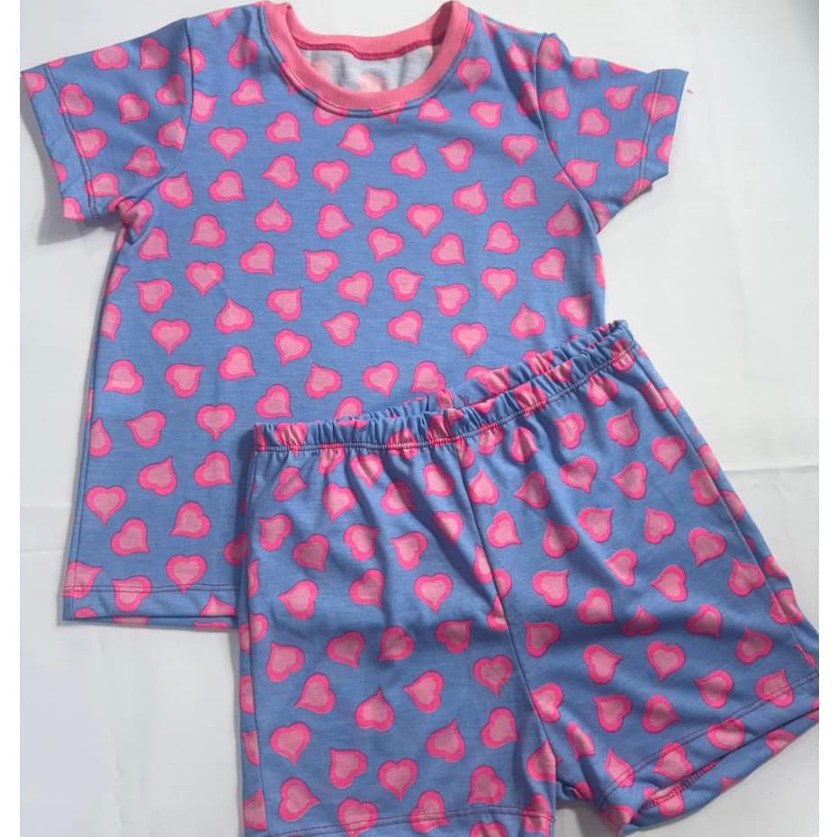 Pijama Infantil Menina Manga Curta Shorts em Malha Charlotte Pijamas