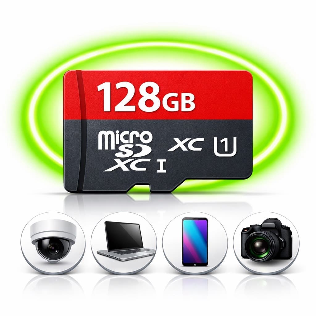 Micro SD 128GB Classe 10 Alta Velocidade Gravação Full HD 4K Drone  Camera Segurança WI-fi