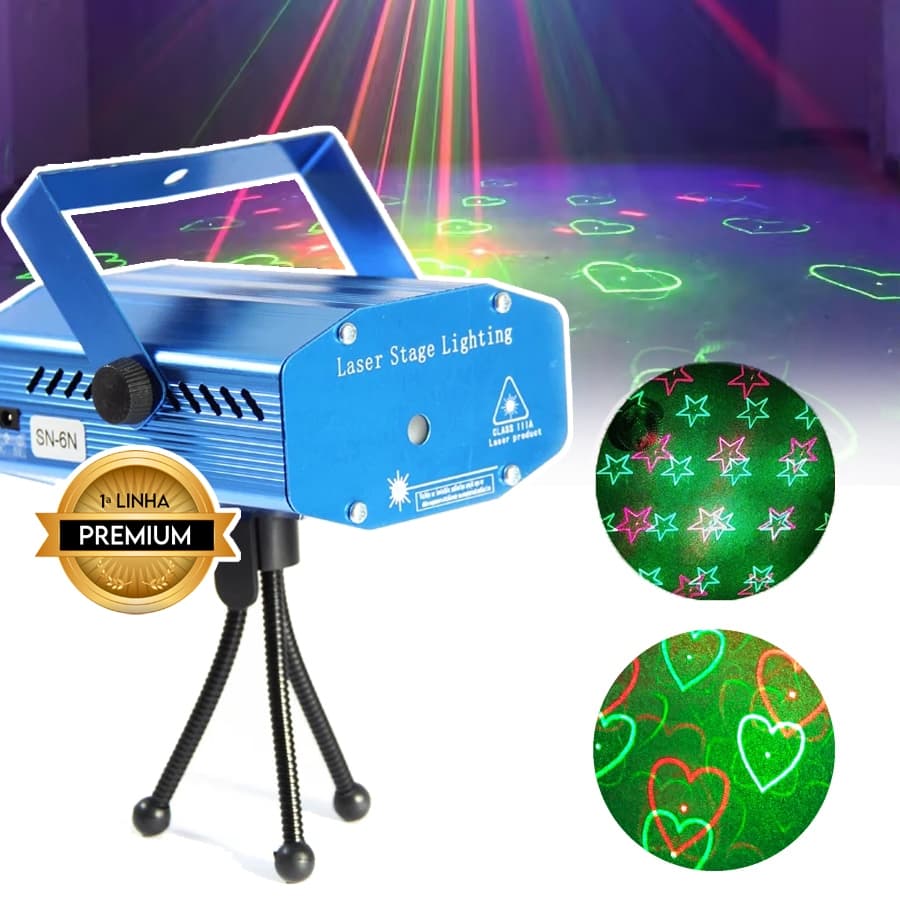 Mini Projetor Holográfico Bivolt Laser Balada Ritmico Festa