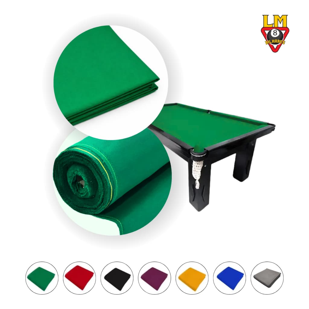 PANO TECIDO TAMPO P/ MESA DE BILHAR 2,25