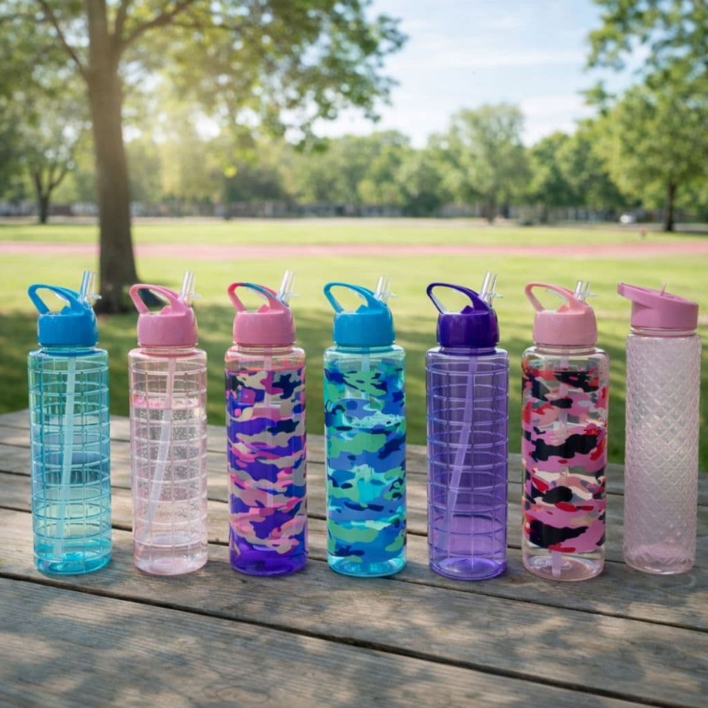 Garrafa Squeeze Cores 700ml Com Canudo Garrafa de Agua Academia Esporte Crianças Garrafinha de Agua