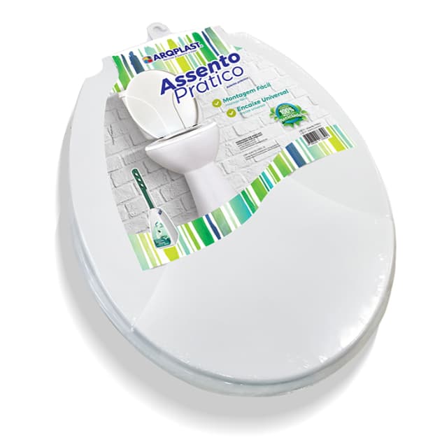 Assento Universal Oval Branco Para Vaso Sanitário - TOY 25577
