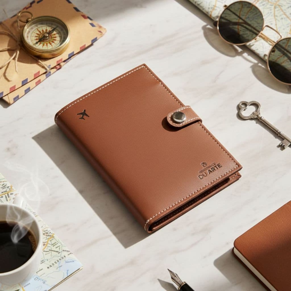 Porta Passaporte Personalizado Couro Sintético Carteira Porta Documentos Personalizado Cartão Viagem