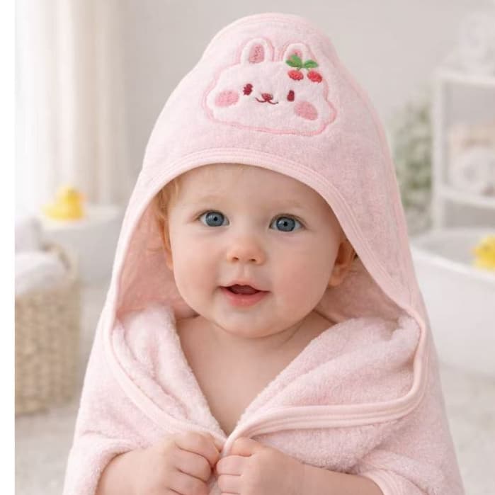 Toalha De Banho INTANFIL COM Capuz Roupão Infantil Recém Nascido Criança Bichinho Bordado Absorvente 80X80CM