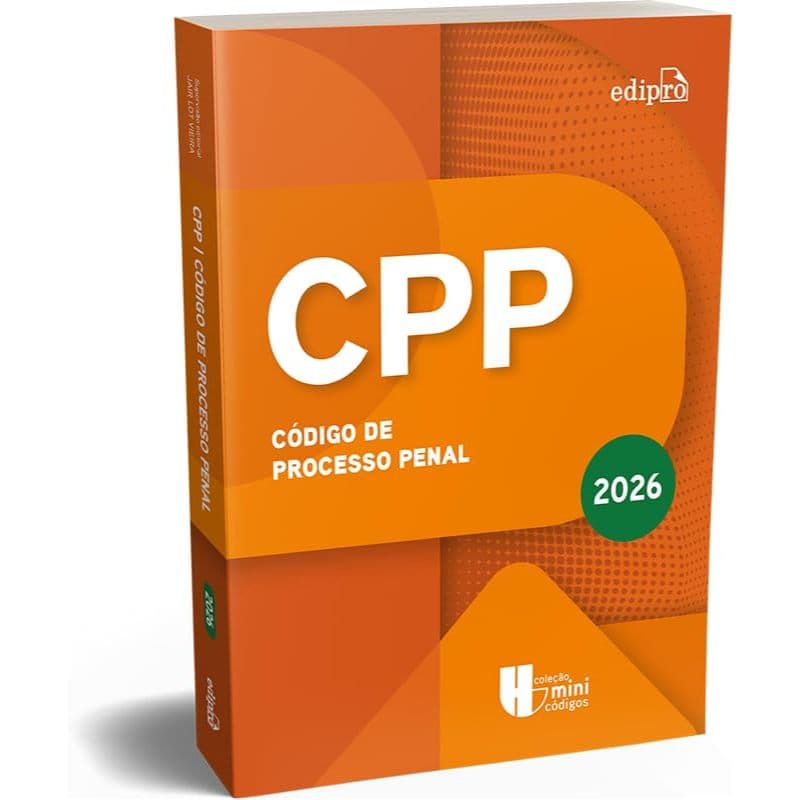 Livro de bolso Código De Processo Penal 2026 - Atualizado até dezembro de 2026 - 16 cm X 12 cm