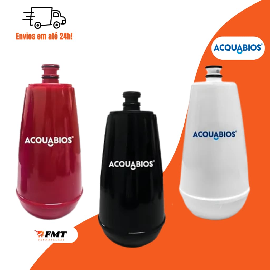 Refil Para Torneira Filtro Bica Móvel E05 Cor Preto Vermelho Branco Acquabios