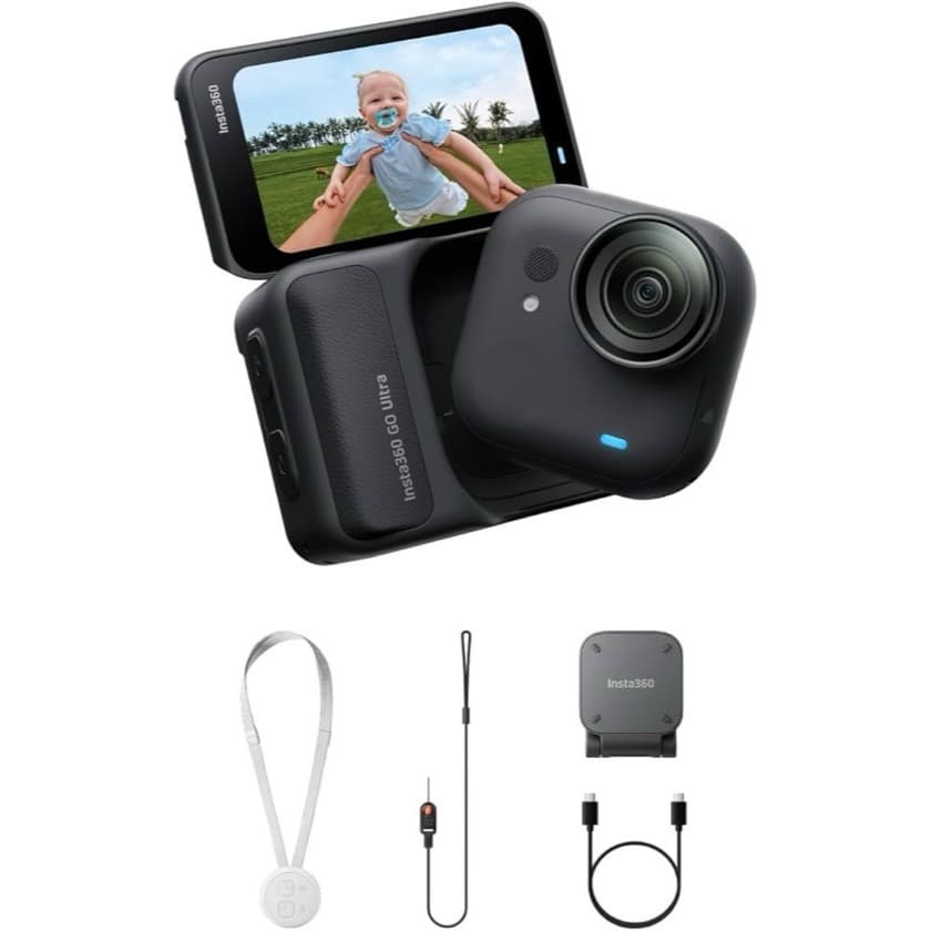 Câmera de ação em miniatura Insta360 Go Ultra 50mp 4k60 2.7k