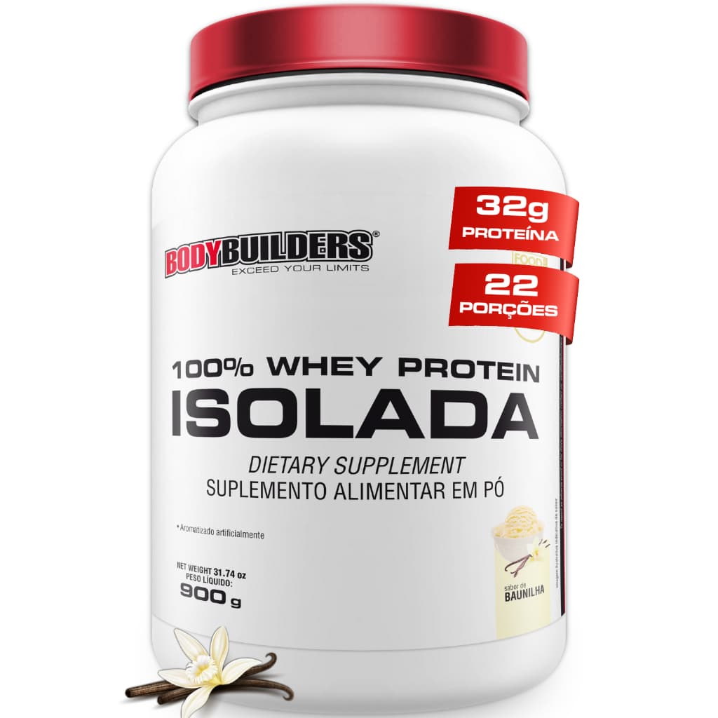 100% Whey Protein Isolada 900g - Bodybuilders