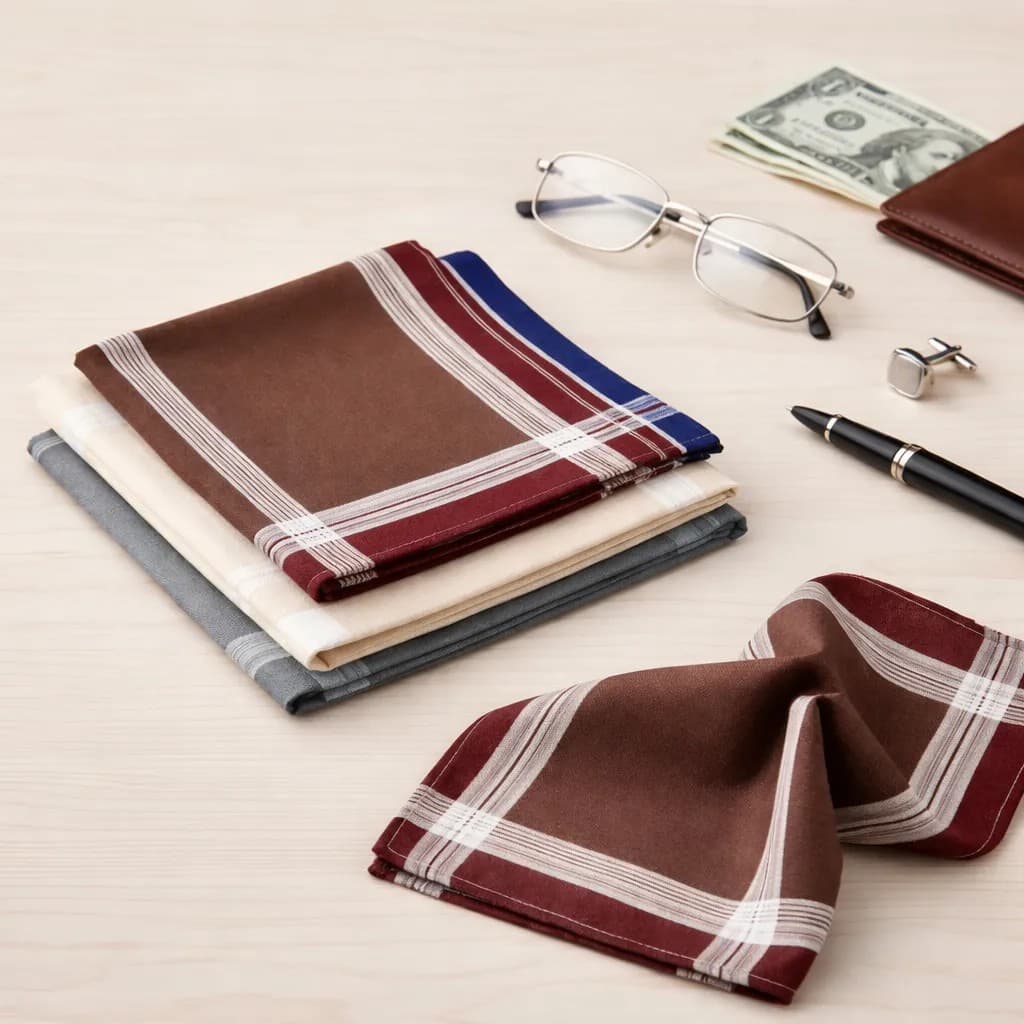 Kit 3 Lenços Masculino De Bolso Quadrado 100% Algodão Grande 40x40 Suor Toalha Festa De Casamento Sortidos