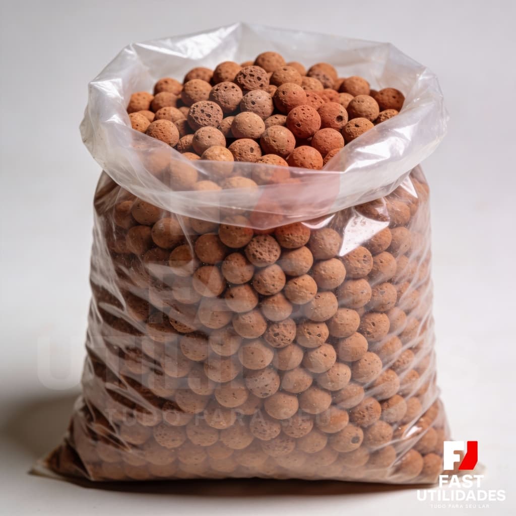 Argila Expandida 10L Pedra Para Jardim Drenagem Floreiras Obras Decoração de Vasos Planta Natural