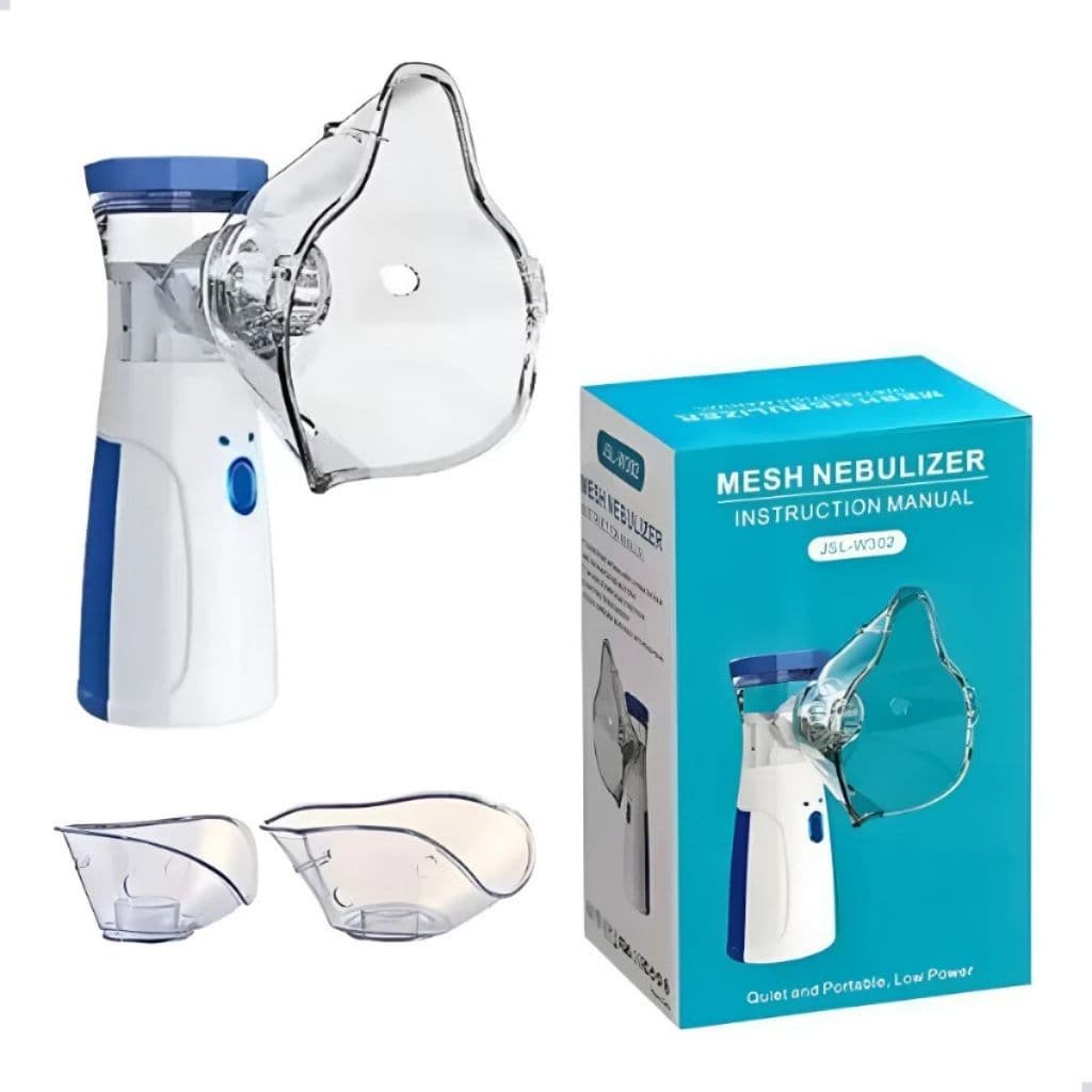 Nebulizador Ultrassônico Portátil Silencioso com Máscara Infantil Azul/Branco 127V/220V