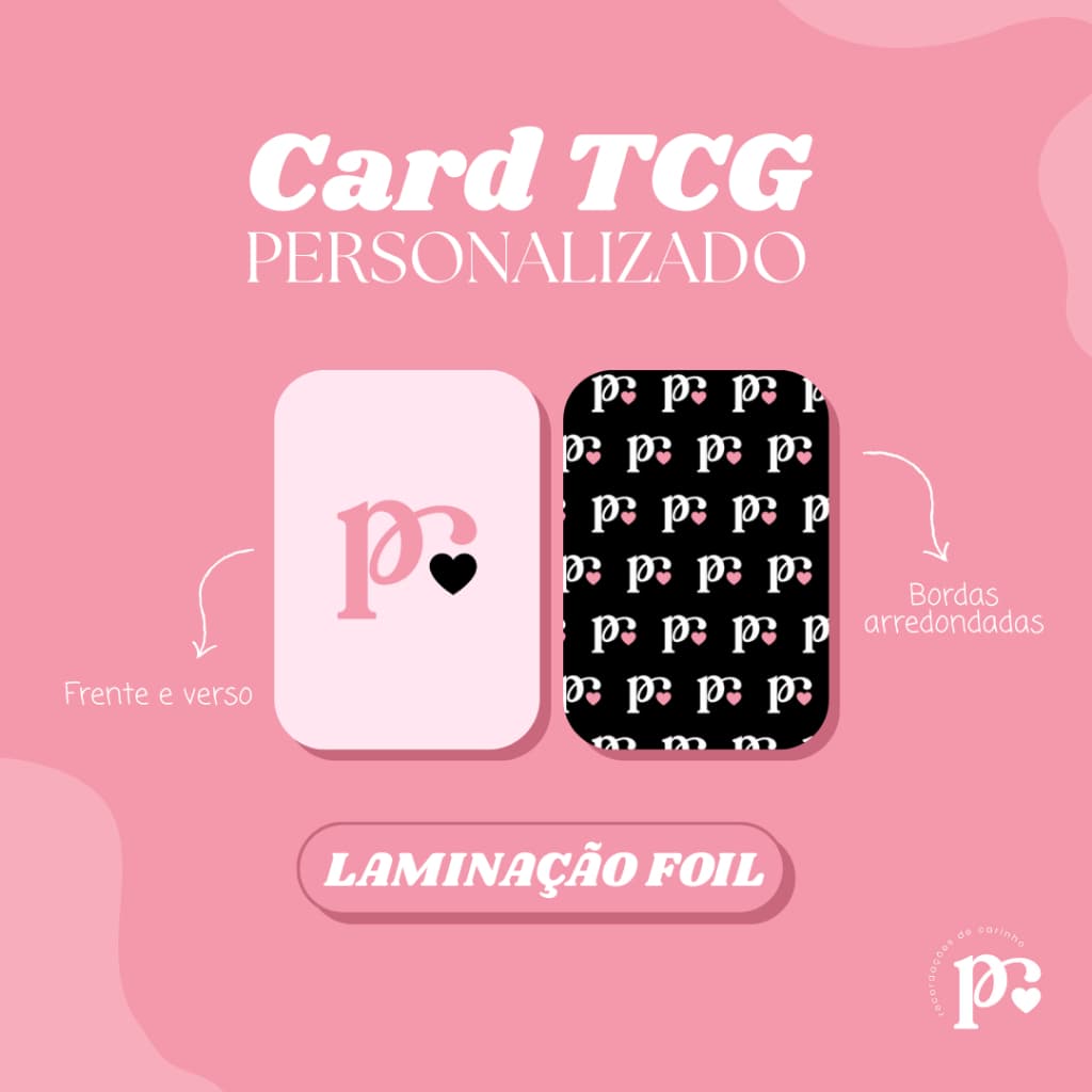 Cartas Personalizadas Colecionáveis - Estilo Anime - LAMINAÇÃO ESTILO FOIL | Presente Afetivo