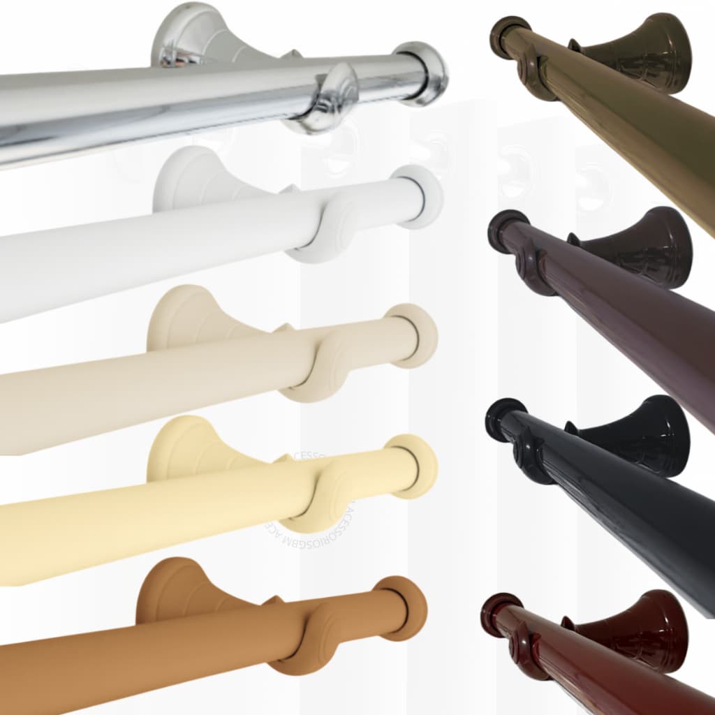 Kit Varão Cortina 3,00 Metros 28mm Varias Cores Simples