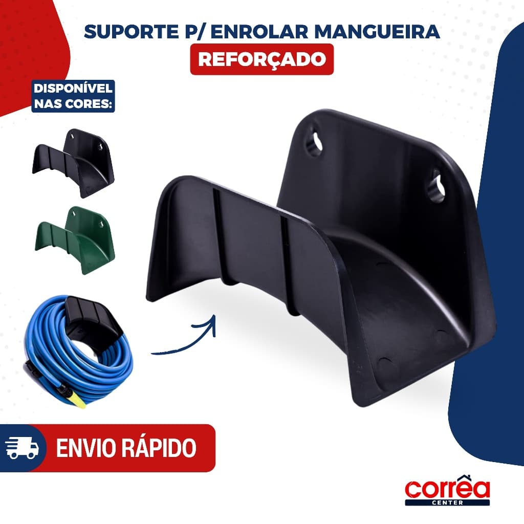 Suporte para Mangueira de PVC – Organizador de Parede – Verde ou Preto – Jardim e Garagem