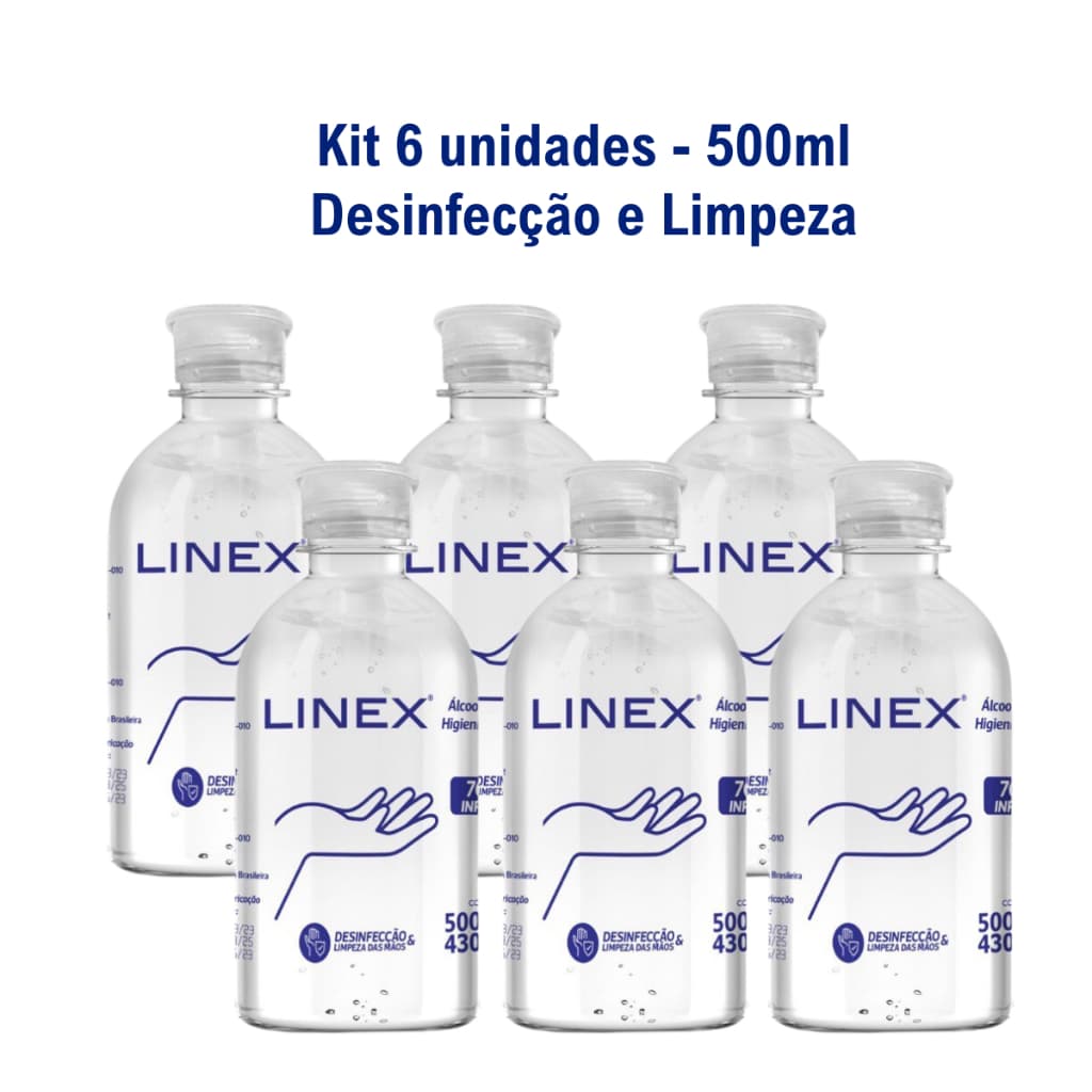 6 Álcool Gel 70 500ml