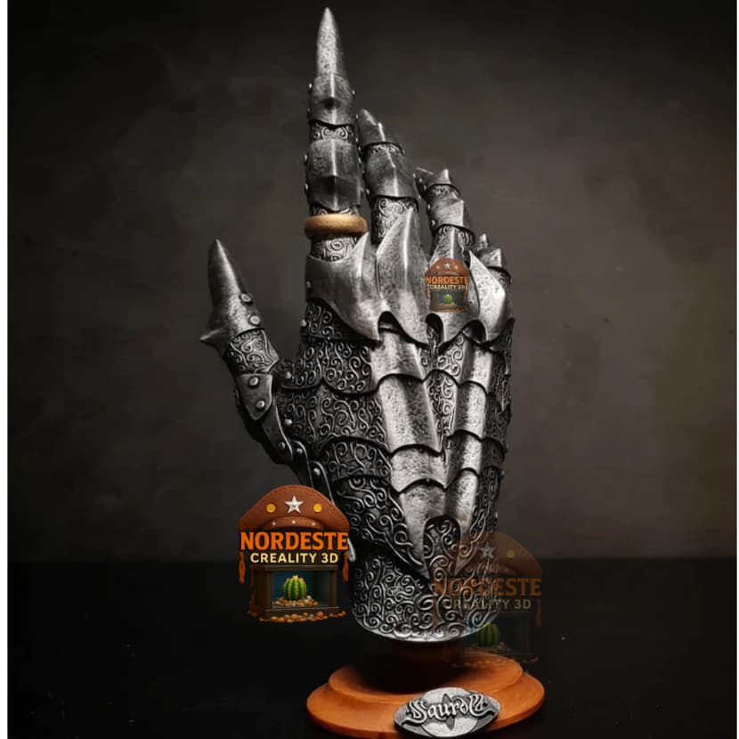 A Mão do Sauron Action Figure O Senhor dos Anéis Boneco de Decoração Tolkien Miniatura Fantasia Elfo